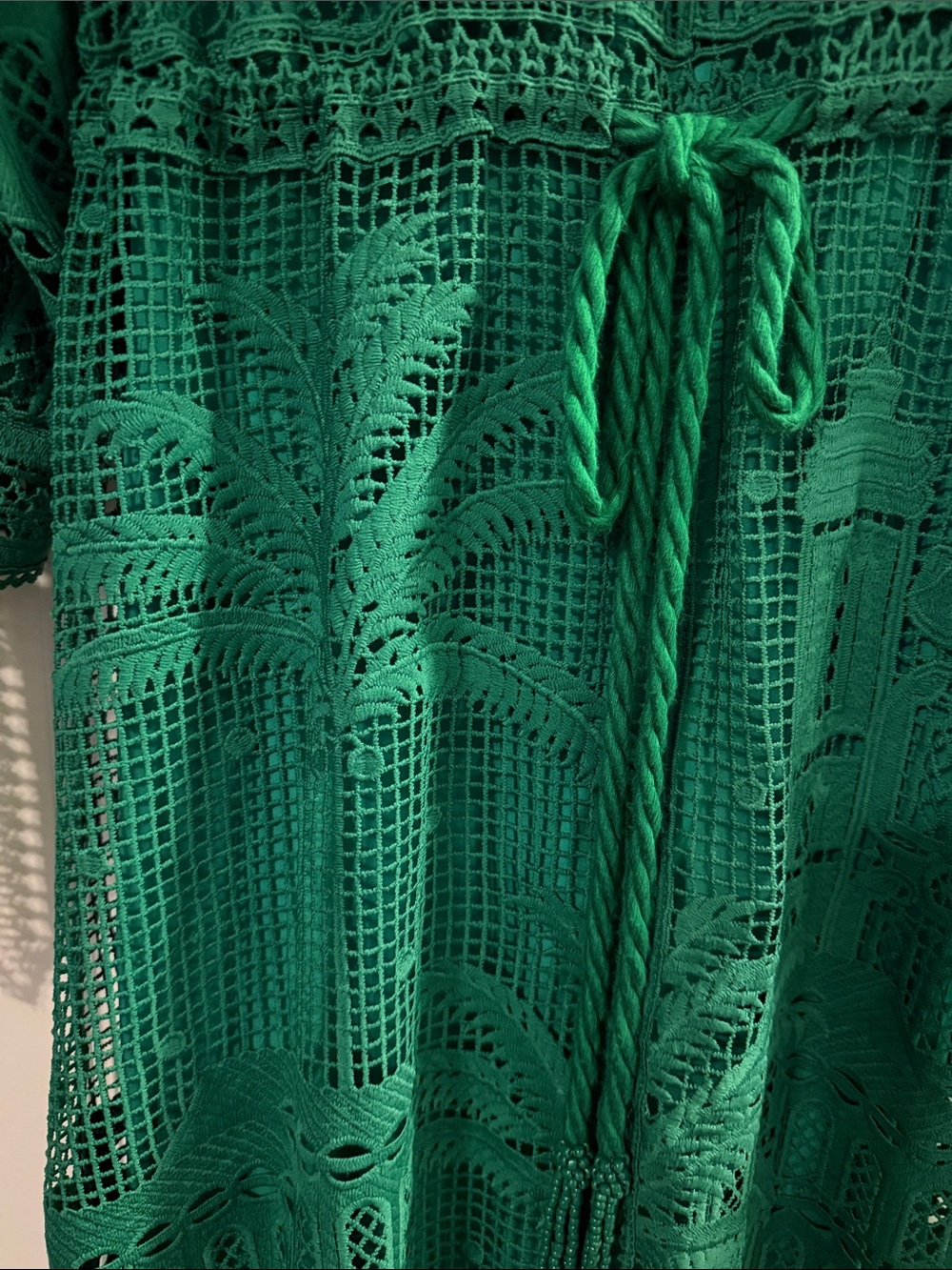 FARM Rio Green Crochet Tie-Waist Maxi Dress - Picture 4 of 10